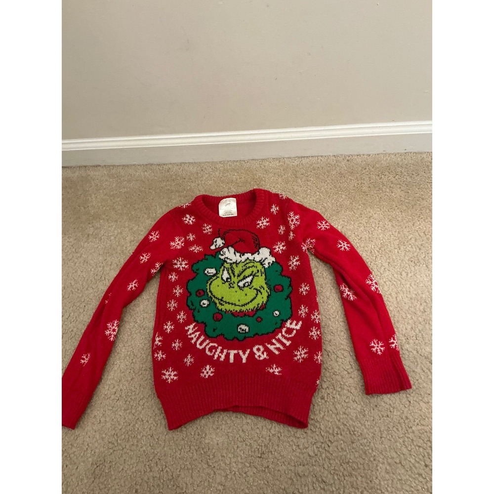 Grinch girls Christmas sweater 6-6x